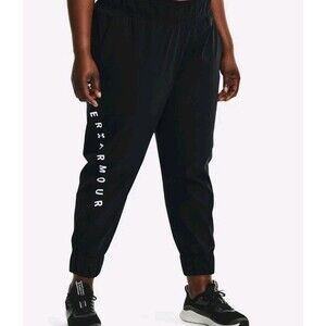 NWOT Under Armour Storm UA Woven Branded Pants Plus Size 2X Black